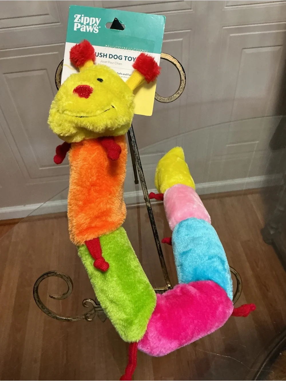 Zippy Paws Multicolor Caterpillar Christmas Deluxe Dog Toy 30”